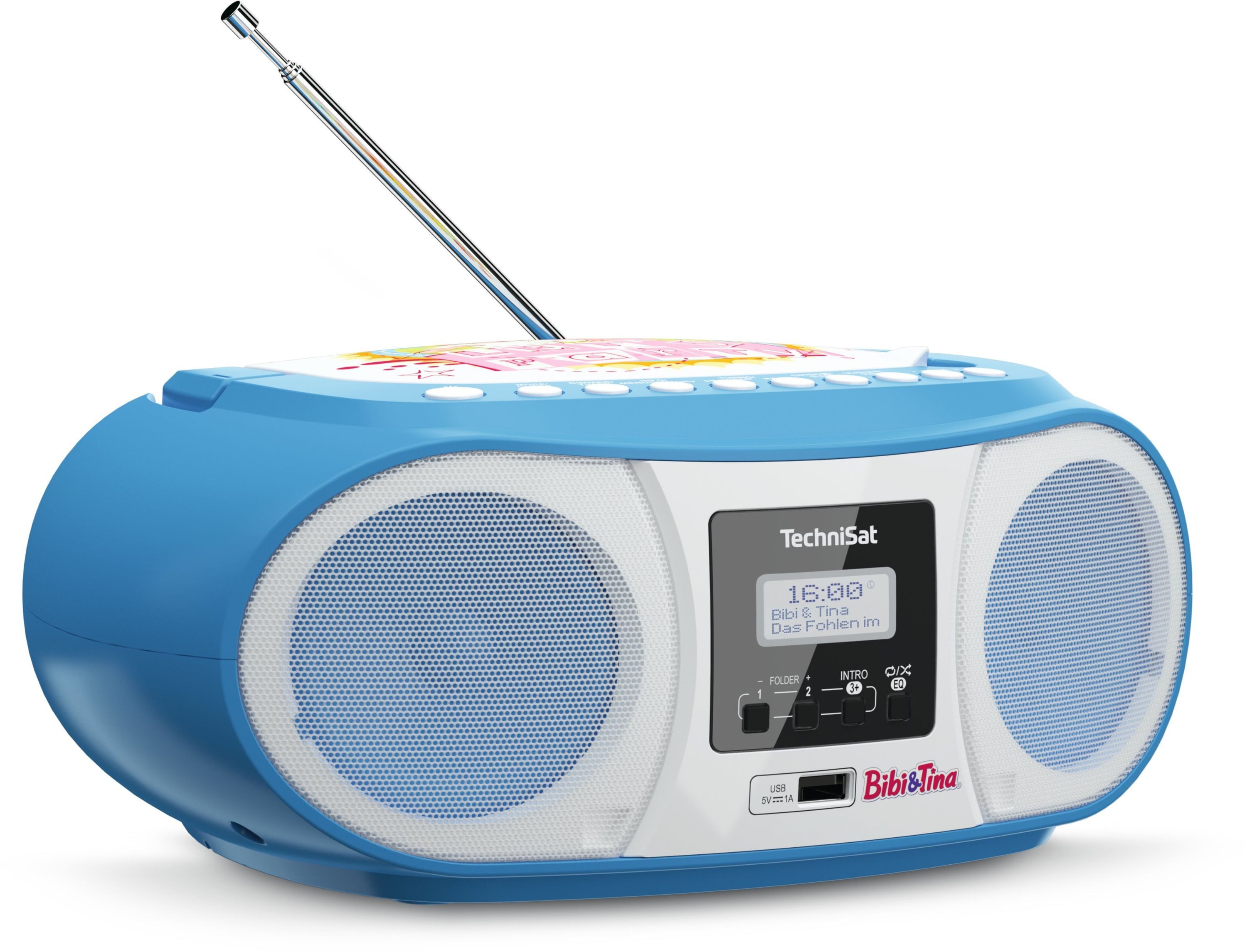 TechniSat DIGITRADIO 1990 Bibi & Tina Edition Digitalradio (DAB) (Digitalradio (DAB), FM-Tuner mit RDS, 3 W, CD-Player, Bluetooth)