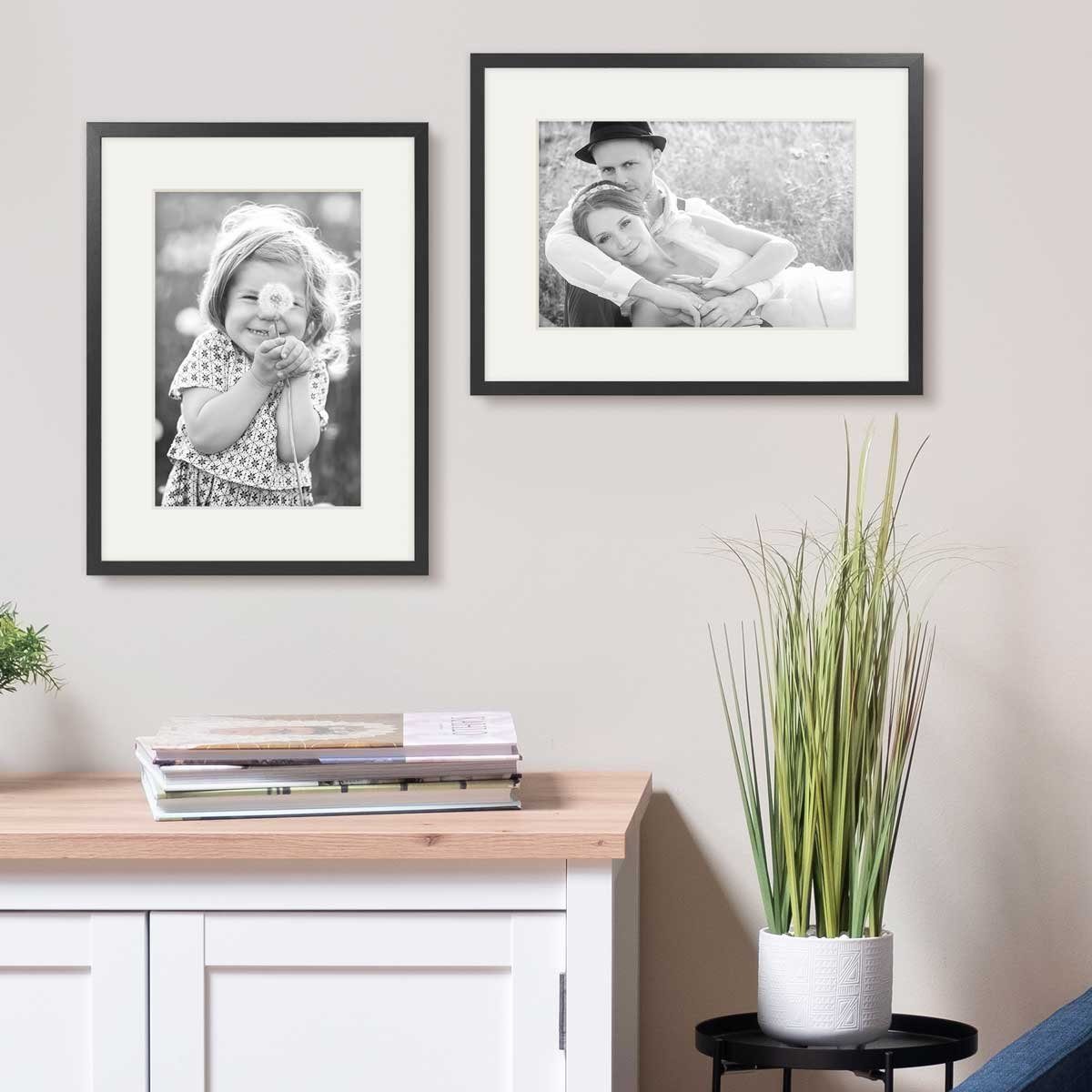 PHOTOLINI Bilderrahmen 2er Set Echtholz mit günstig online kaufen