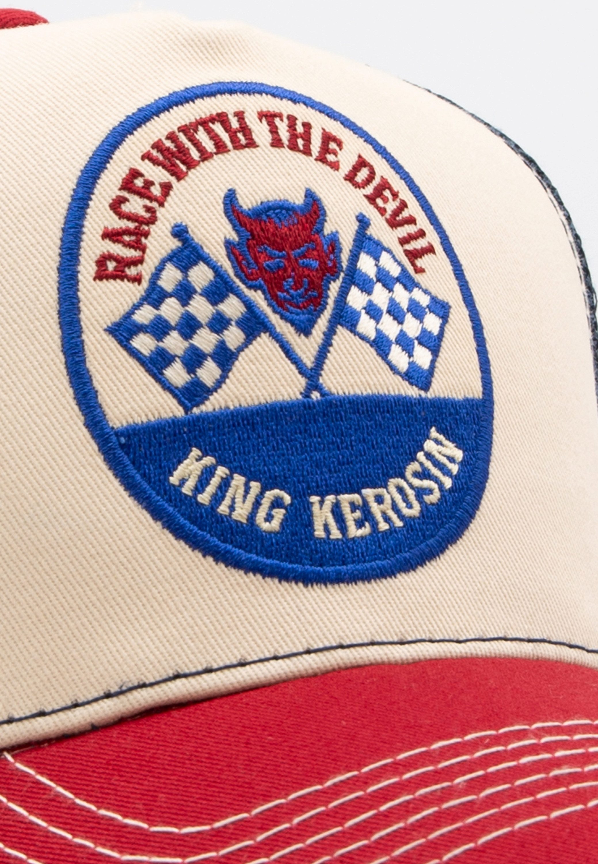 KingKerosin Trucker Cap Race with the devil (1-St) in Blockfarben