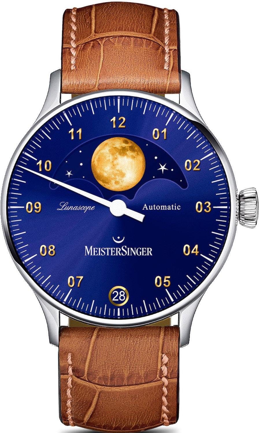 Meistersinger Automatikuhr Lunascope Einzeiger Automatikuhr