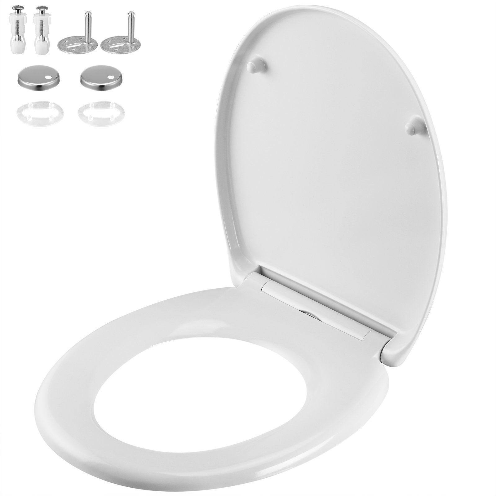 Casaria WC-Sitz (1-St), Duroplast Absenkautomatik Schnellbefestigung Bad  Toilettendeckel Klobrille Toilettensitz Toilettenbrille antibakteriell weiß