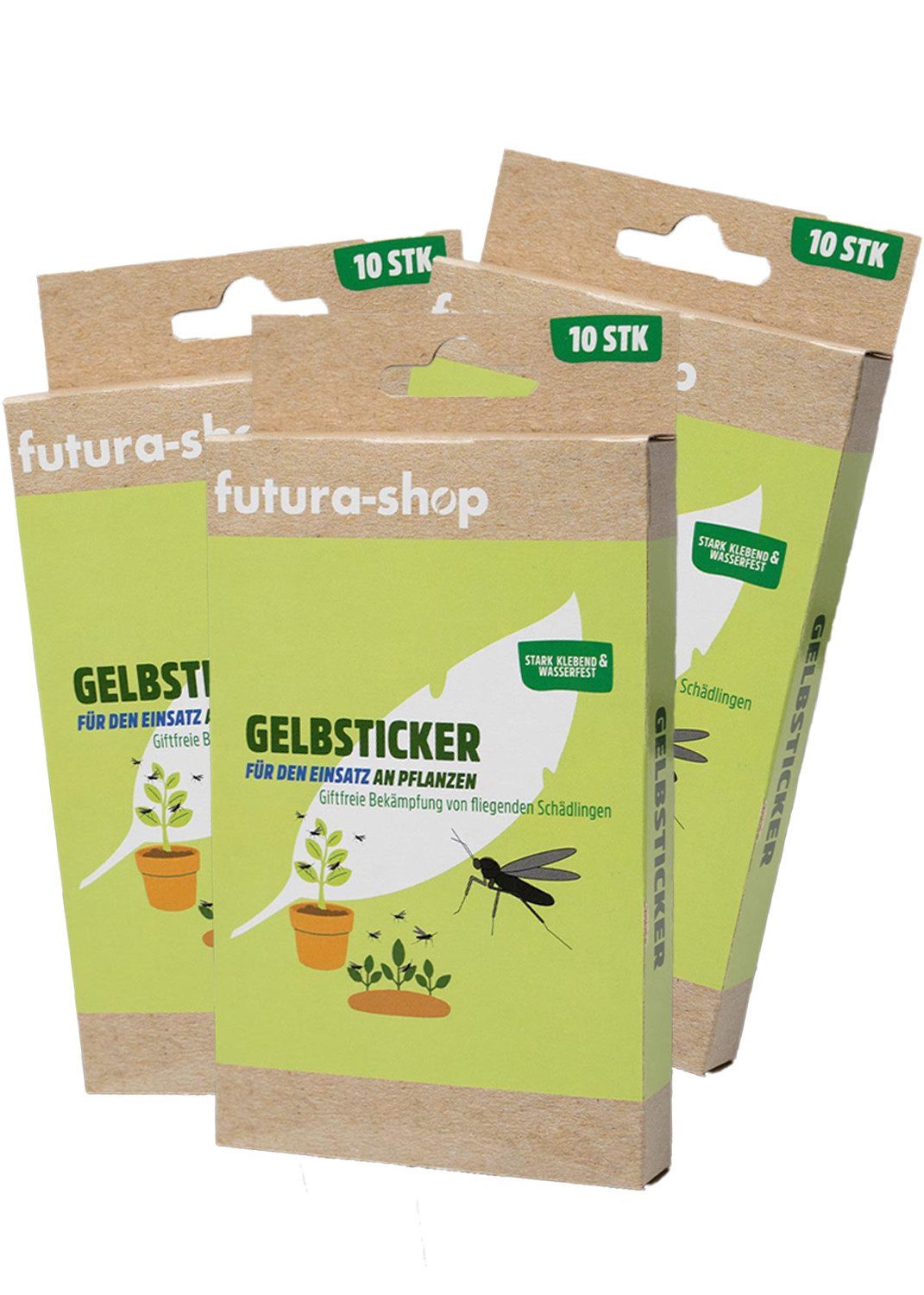 Insektenfalle Gelbsticker Set - 30x Giftfreie Gelbtafeln zur Trauermücken Bekämpfung
