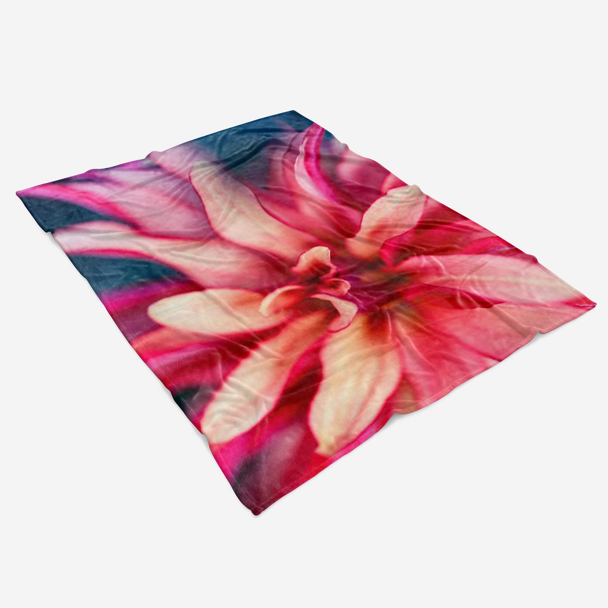 Art Handtücher Blüte Handtuch Kuscheldecke Saunatuch Blumen Handtuch mit (1-St), Strandhandtuch Baumwolle-Polyester-Mix Fotomotiv Sinus Schön,