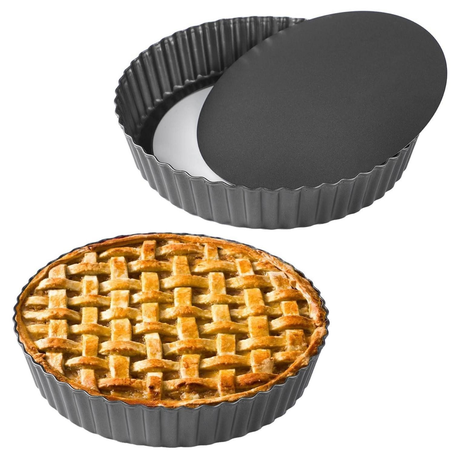LuxusKollektion Tarteform Kuchenform rund 27,9cm abnehmb. Boden 2er Set, (2-tlg)