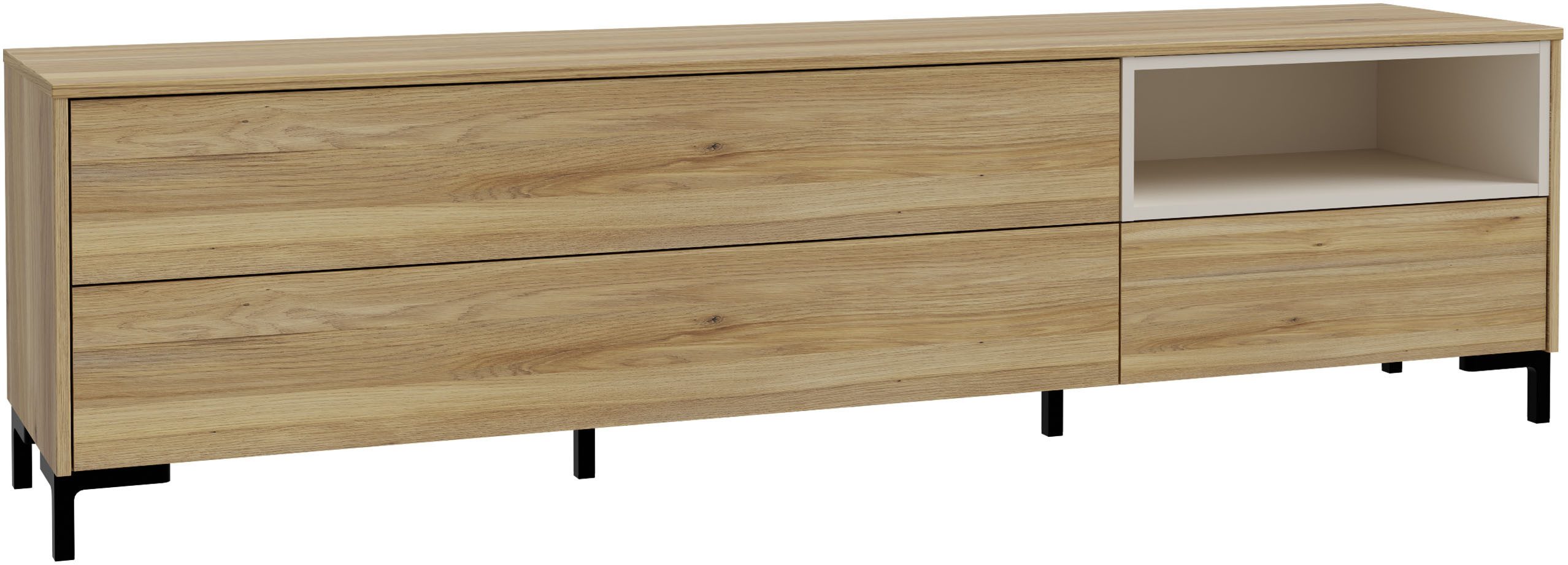 FORTE Lowboard Galactique, TV-Board, Grifflos, Push To Open, Stauraum