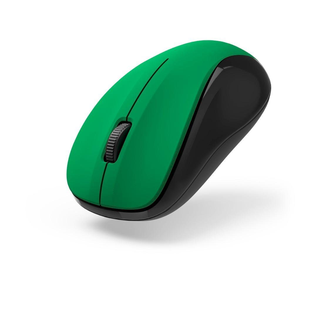 Hama Optische 3 Tasten V2", Maus geräuschlos, "MW-300 USB Funkmaus grün Empfänger