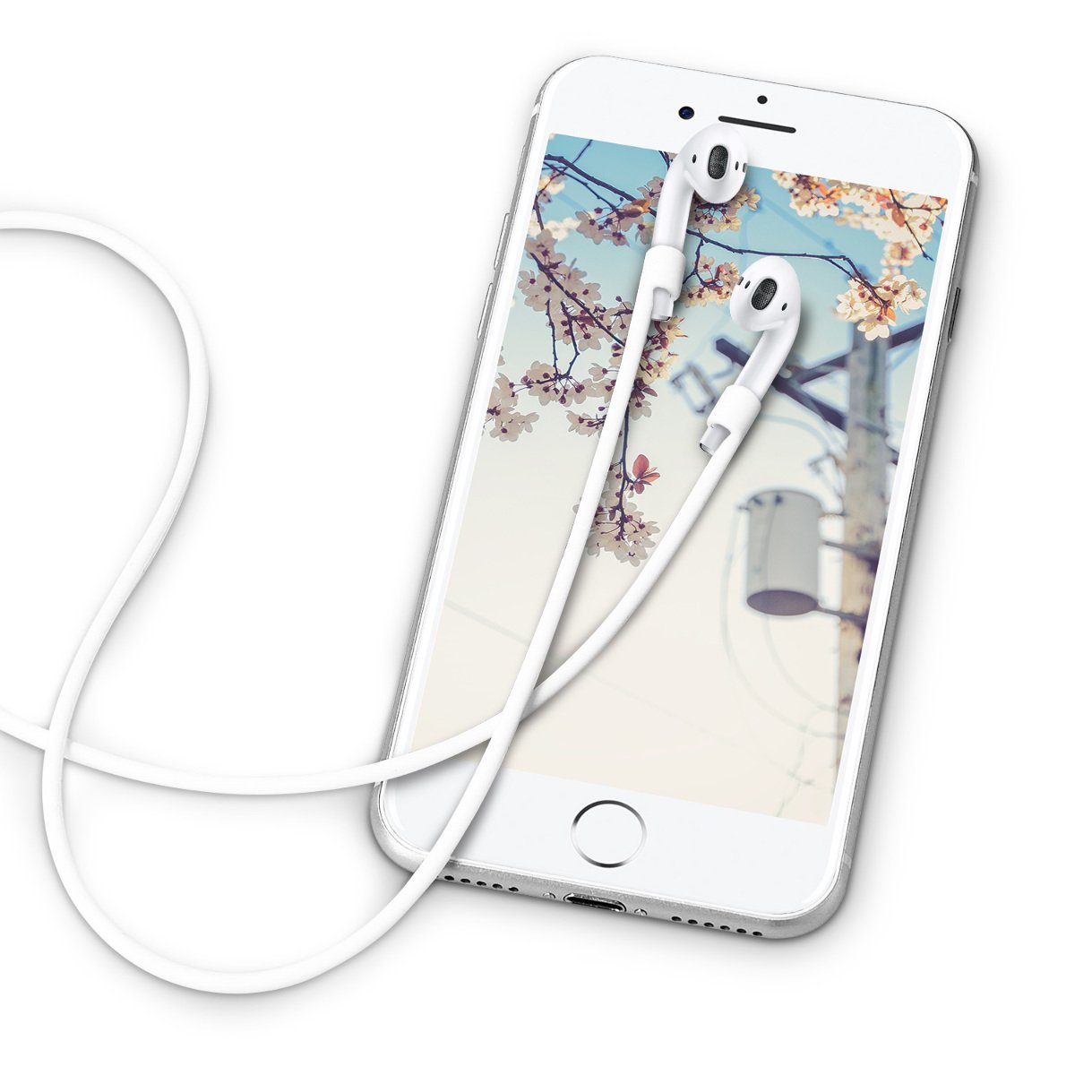 kwmobile Kopfhörer-Schutzhülle Halteband für Apple Airpods 1 / 2 / Pro / 3, Headphones Halter Band Strap – Bild 2 von 5