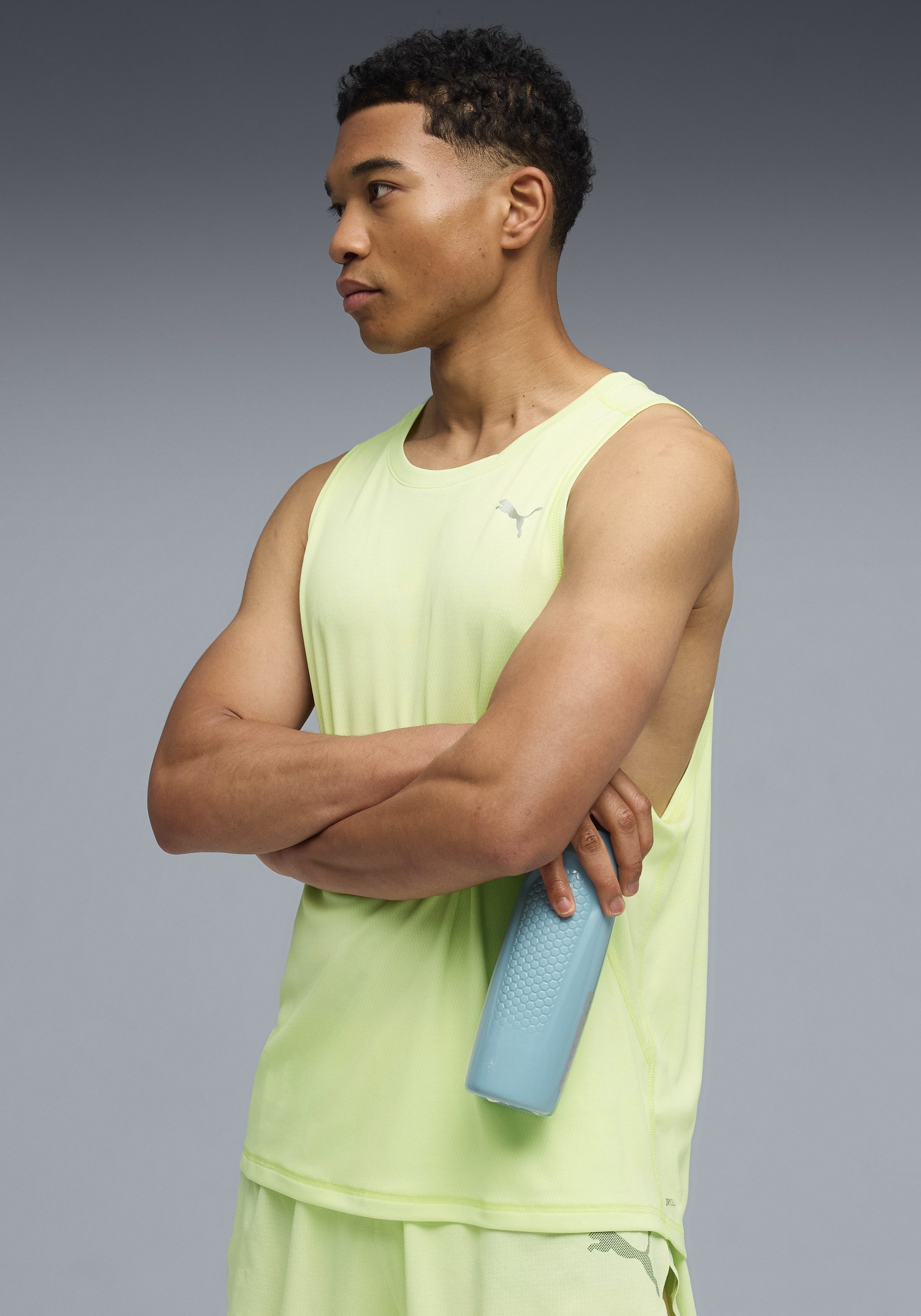 PUMA Tanktop M RUN VELOCITY TANK (POLY) ergonomische Schnittführung, Regular Fit, mit DryCELL Technologie