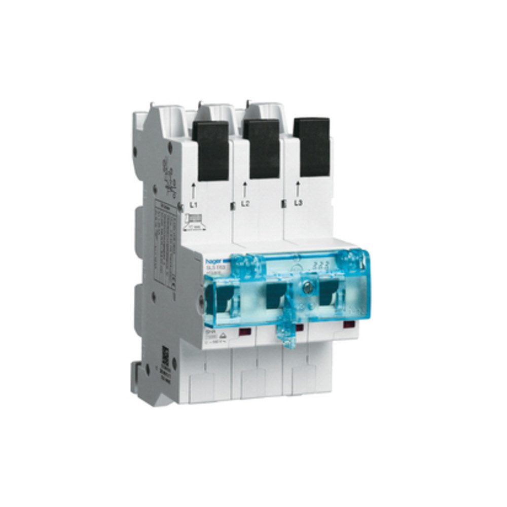 Hager Schalter SLS-Schalter für Sammelschiene QuickConnect, 35 A, 3-polig, Typ E