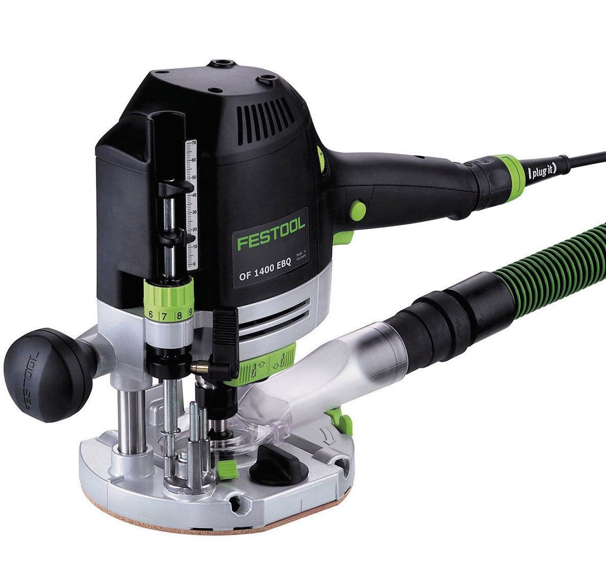 FESTOOL Oberfräse OF 1400 EBQ-PLUS Oberfräse 1400W 70mm Hub im Systainer + Zubehör