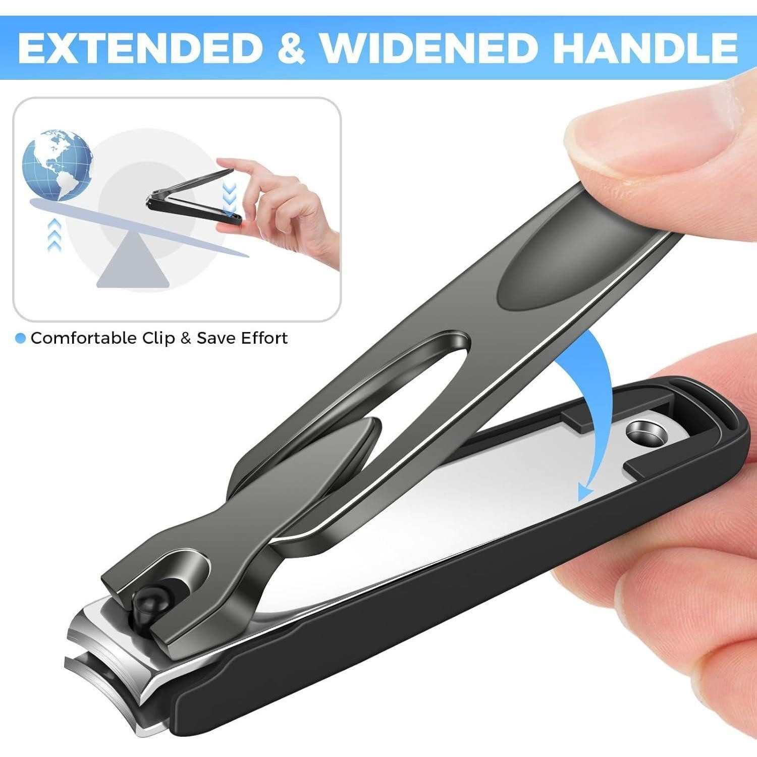 LuxusKollektion Nagelknipser-Set Nagelknipser mit Auffangbehälter und