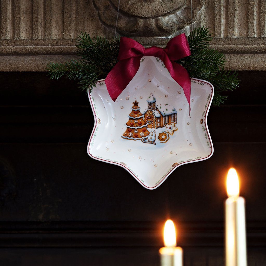 Villeroy & Boch Müslischale Winter Bakery Delight Sternschale, Porzellan, (1-tlg), Premium Porcelain, 1 Stck, Handw., mikrow.sicher