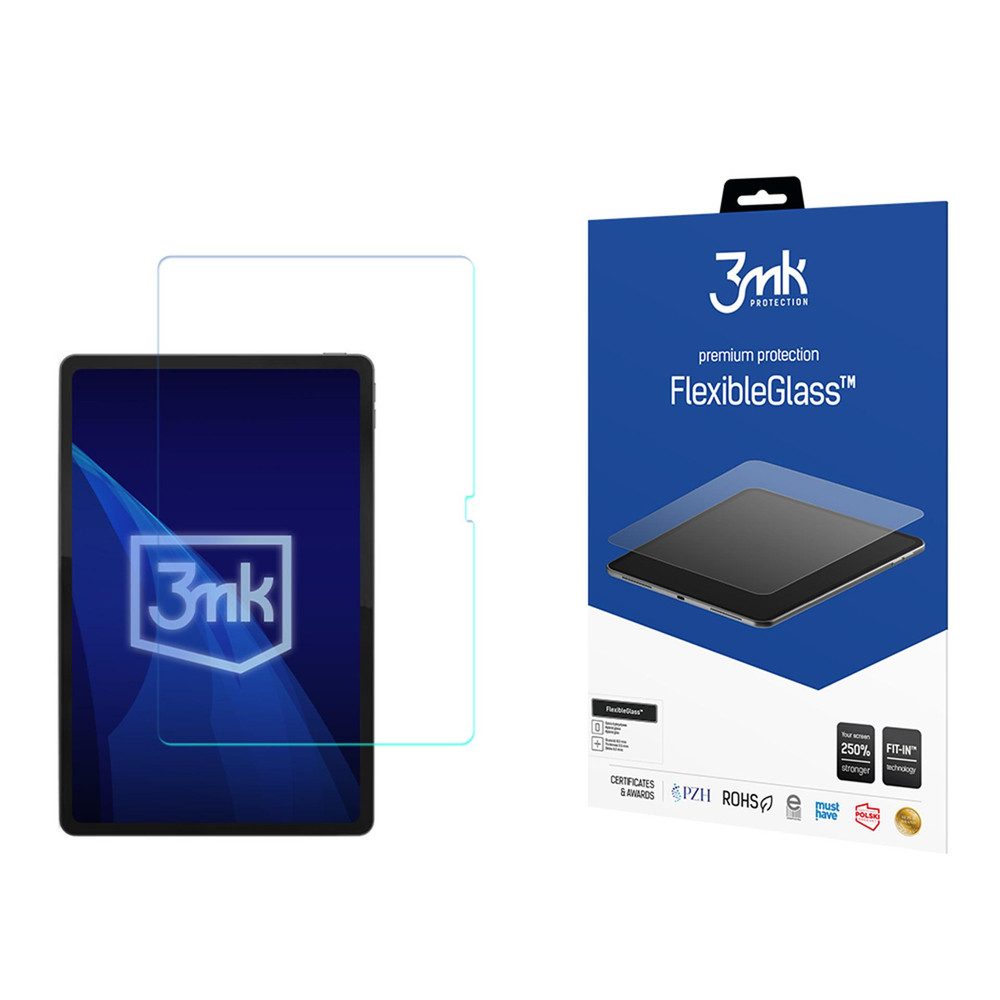 3MK Displayschutzglas Tablet Displayschutzglas für Lenovo Idea Tab 11 Zoll (TB336), Spar-Set, 1 Stück, Hybridglas, 250% stabiler, 7H Härte, antibakteriell