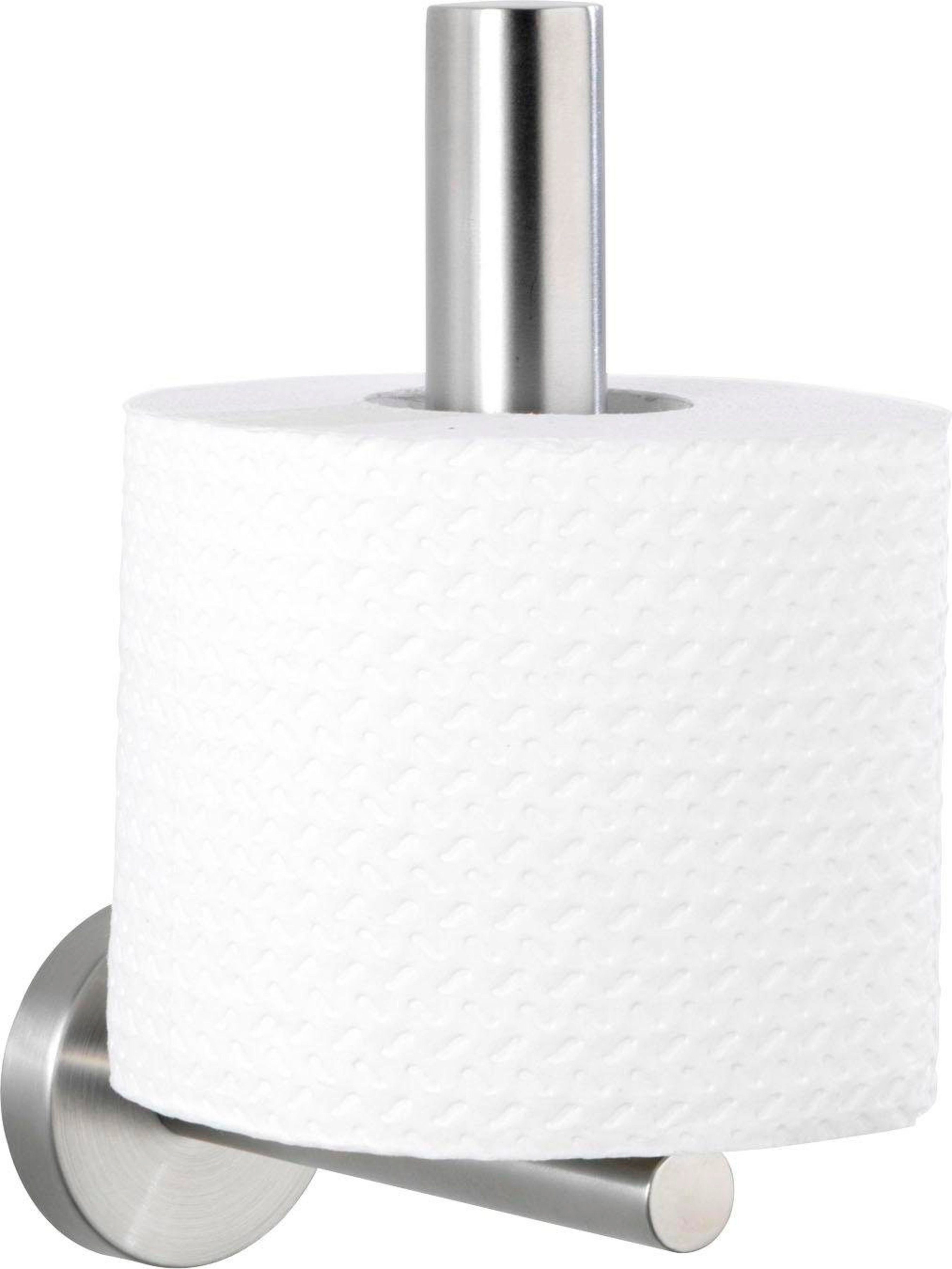 WENKO Toiletten-Ersatzrollenhalter Bosio, Edelstahl, rostfrei | Toilettenpapierhalter