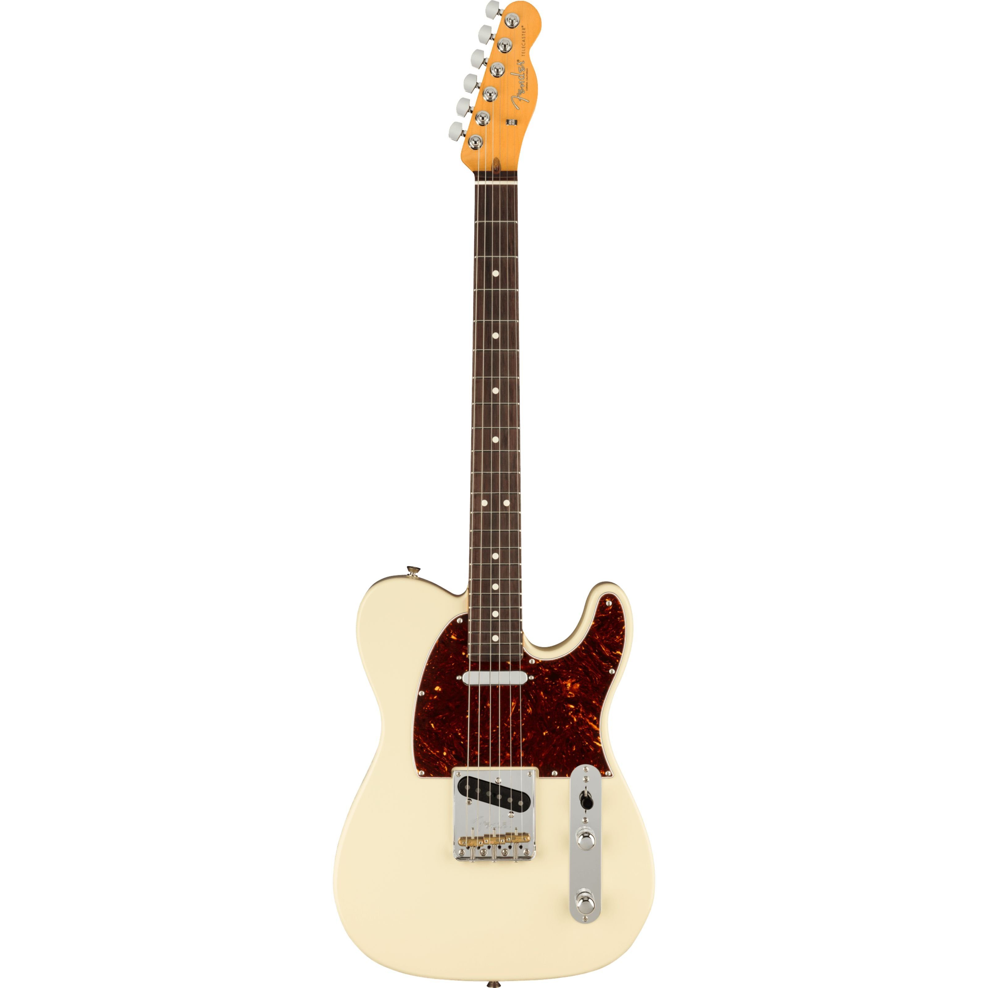 Fender E-Gitarre, E-Gitarren, T-Modelle, American Professional II Telecaster RW Olympic White - E-Gitarre