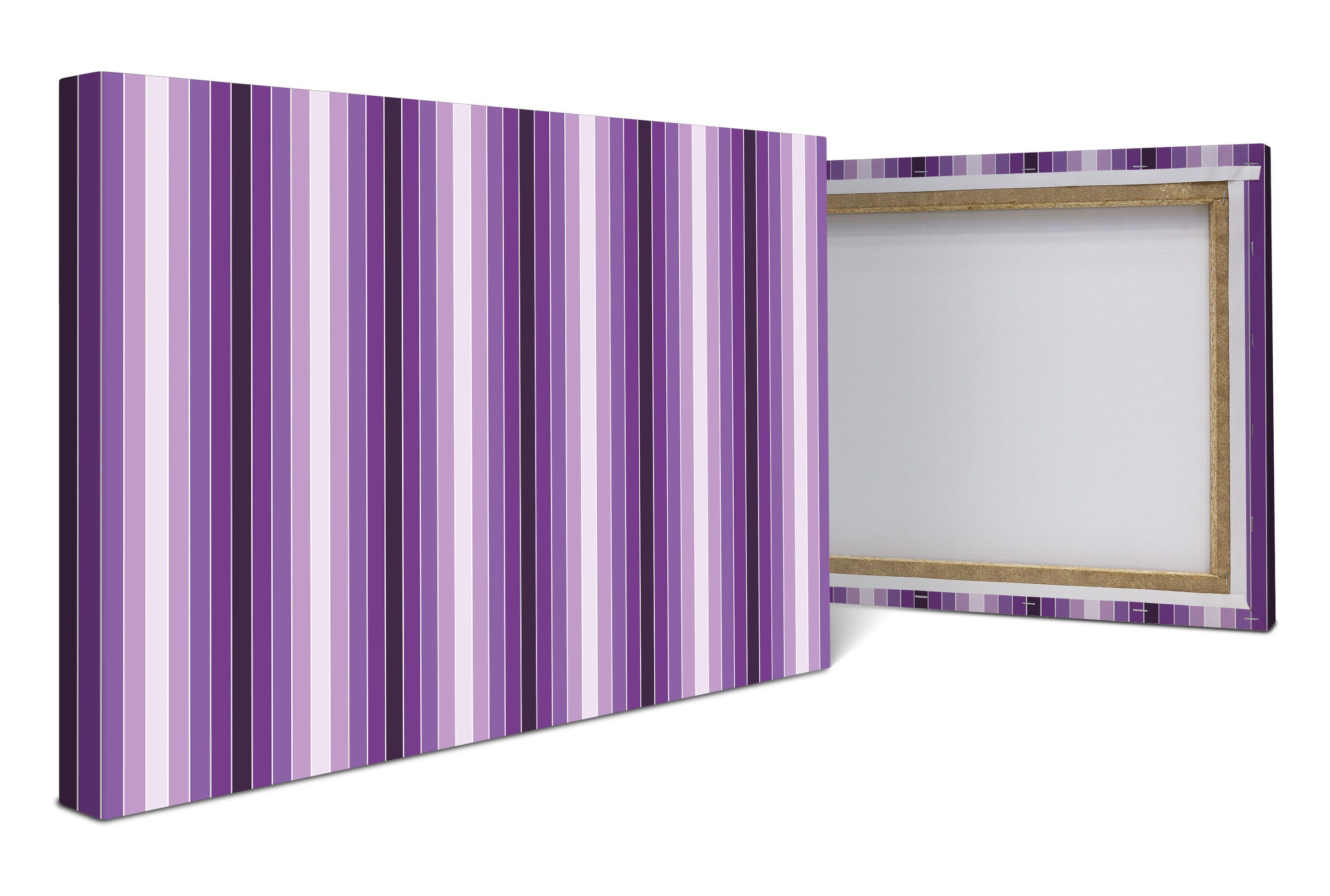 wandmotiv24 Leinwandbild Leuchtendes Violett Muster, Abstrakt (1 St), Wandbild, Wanddeko, Leinwandbilder in versch. Größen