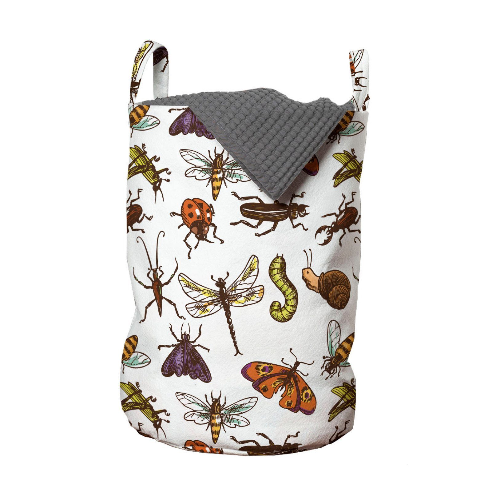 für Heuschrecken-Marienkäfer-Schmetterling Waschsalons, Griffen Abakuhaus mit Wäschekorb Wäschesäckchen Kordelzugverschluss Bugs