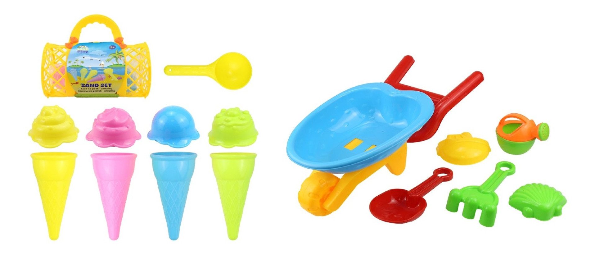 Woodyland Lernspielzeug Beach Toys - 16 teiliges Sand- und Strand- Spielzeugset., Sandspielset mit Förmchen und Zubehör
