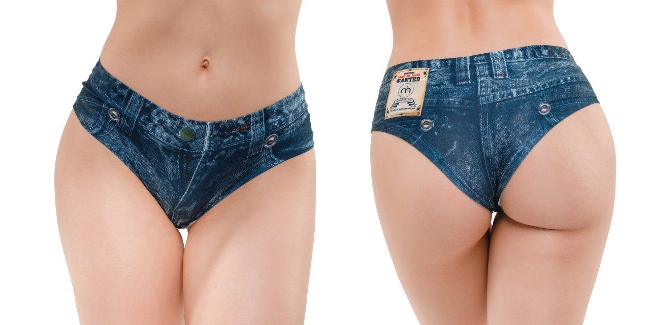 Memème Brasilslip MemèMe Jeans Dark Slip S Hotpants-Optik