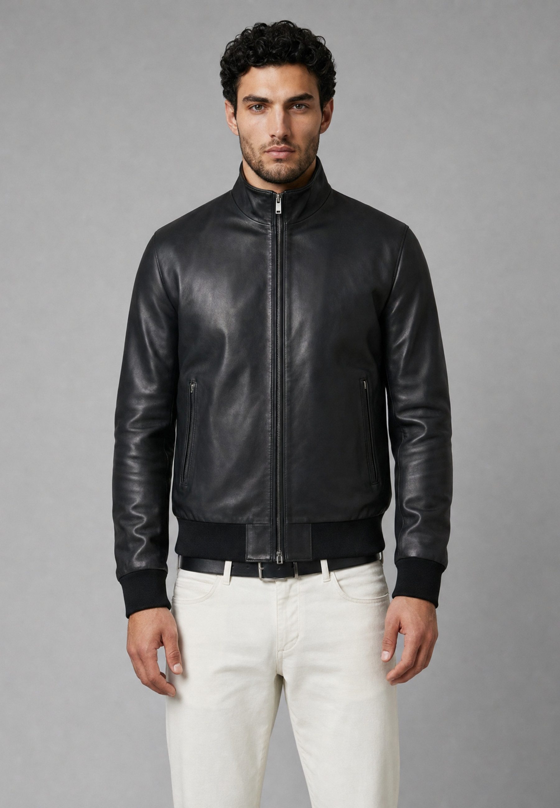 RICANO Lederjacke Lalo hochwertige Lederjacke mit Stehkragen
