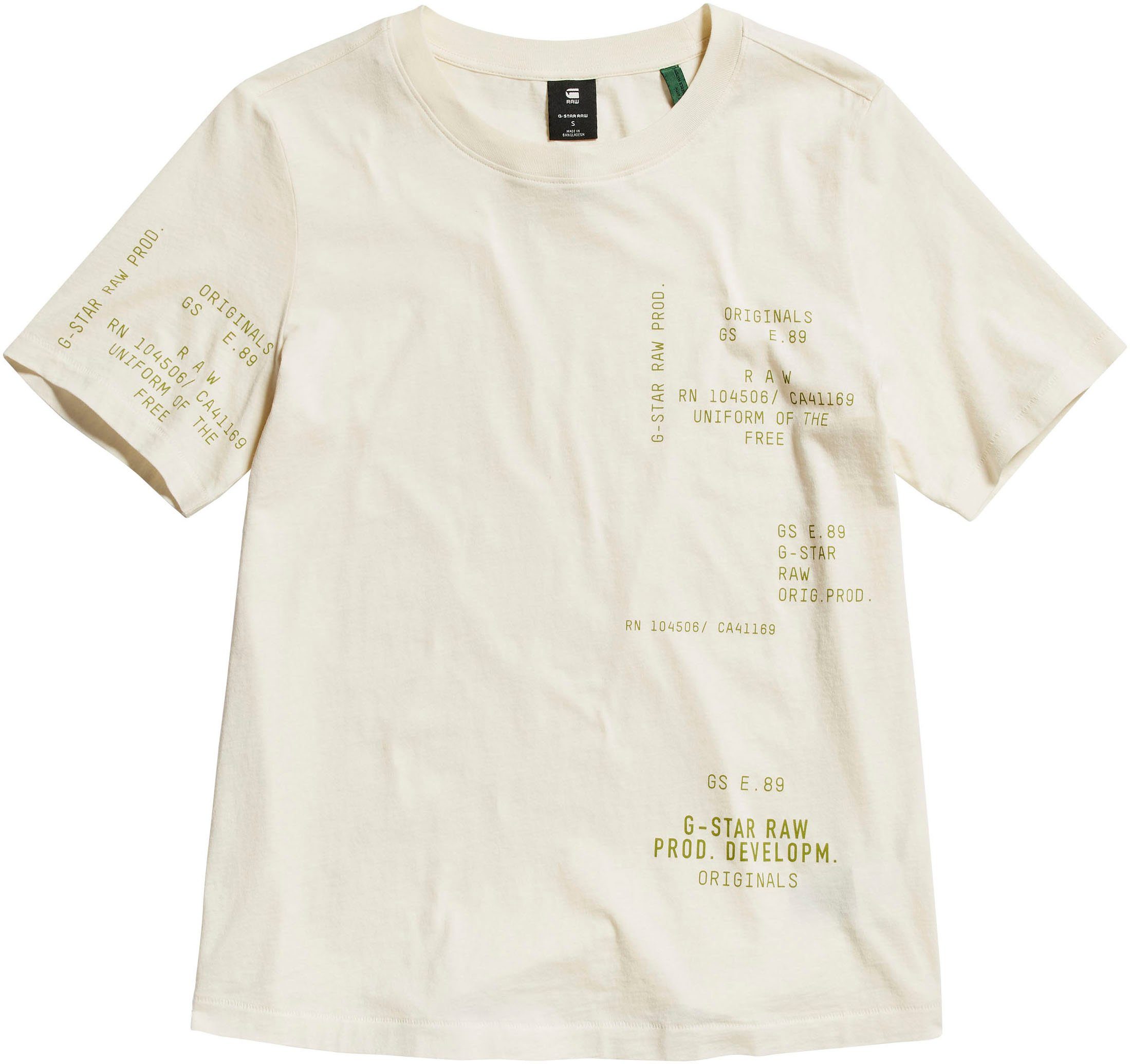 G-Star T-Shirt RAW Type papyrus Face