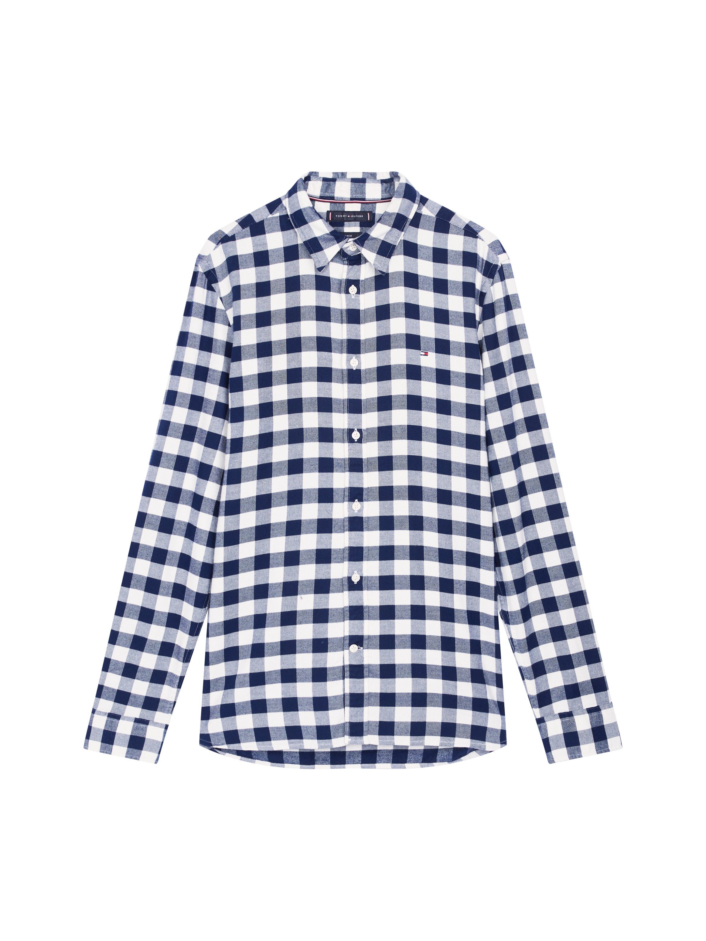 Tommy Hilfiger Langarmhemd BRUSHED GINGHAM Slim Fit SHIRT modisch kariert