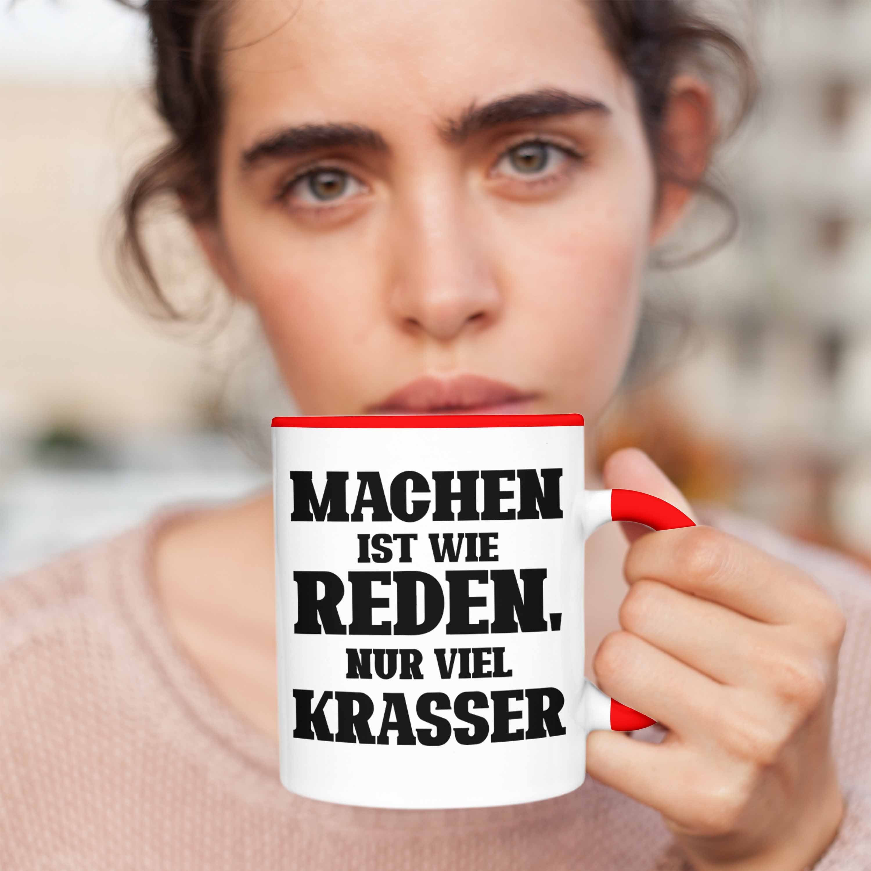 "Machen Wie Krasser" für Viel Rot Tasse Mac Reden Ist Geschenk Trendation Tasse Lustige Nur