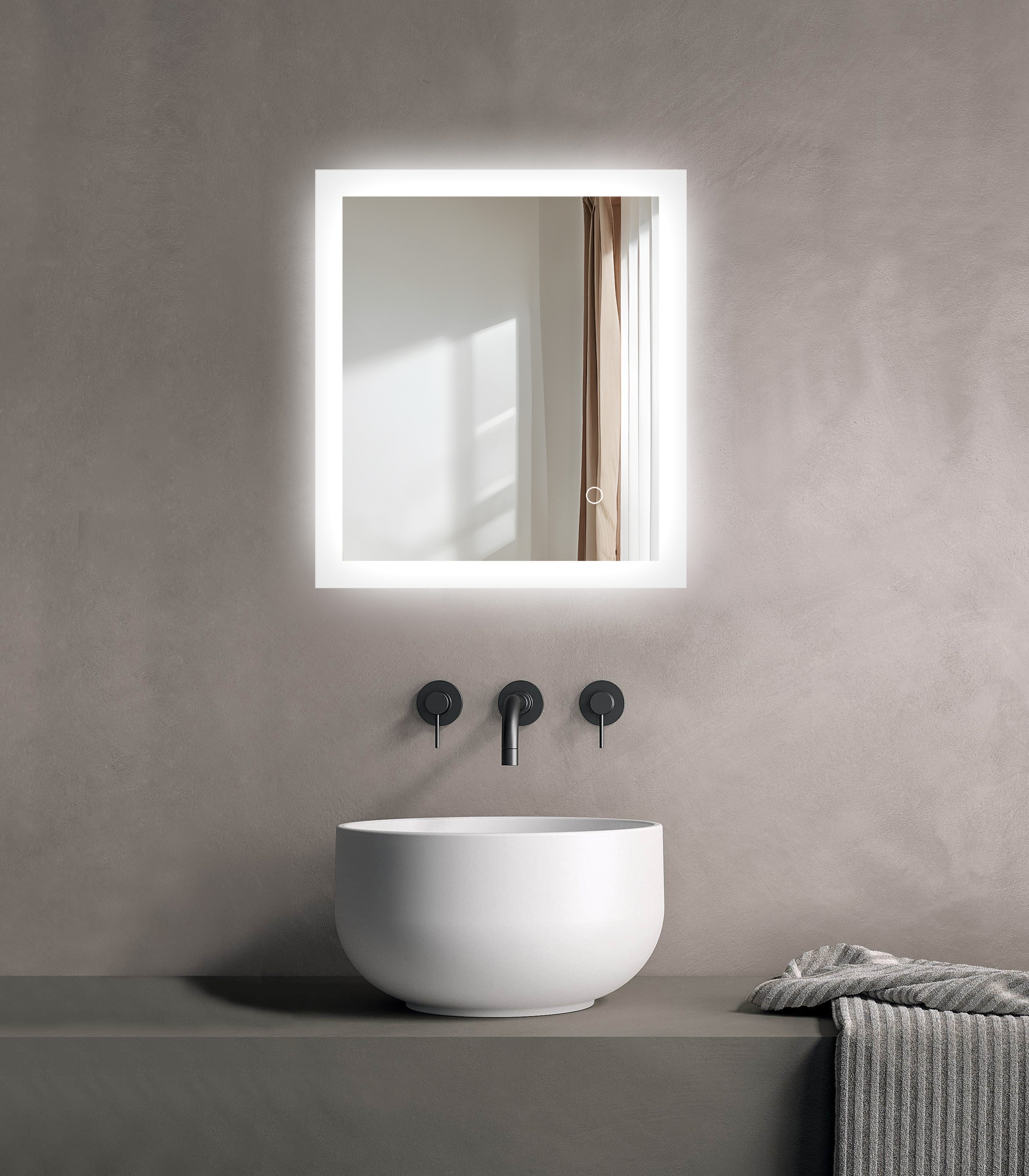 welltime LED-Lichtspiegel Harmony, mit Lichtfarbenwechsler und Dimmschalter günstig online kaufen