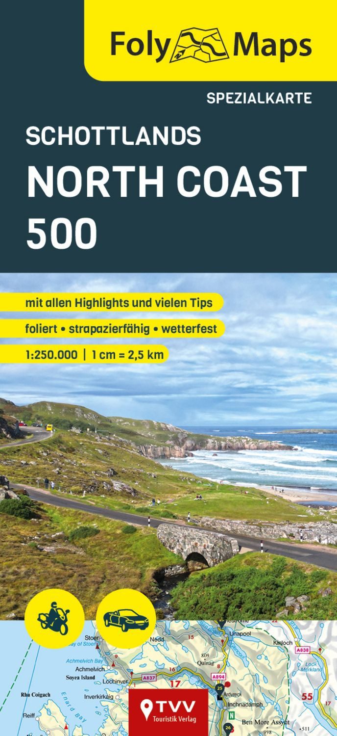 FolyMaps Karte Schottlands North Coast 500 / diverse