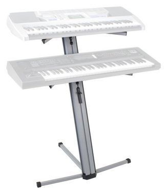 Classic Cantabile Keyboardständer 2-fach Höhenverstellbar, (inkl. Tragetasche), Doppel-Keyboardständer - Keyboardstativ mit 25 kg Tragkraft pro Ebene