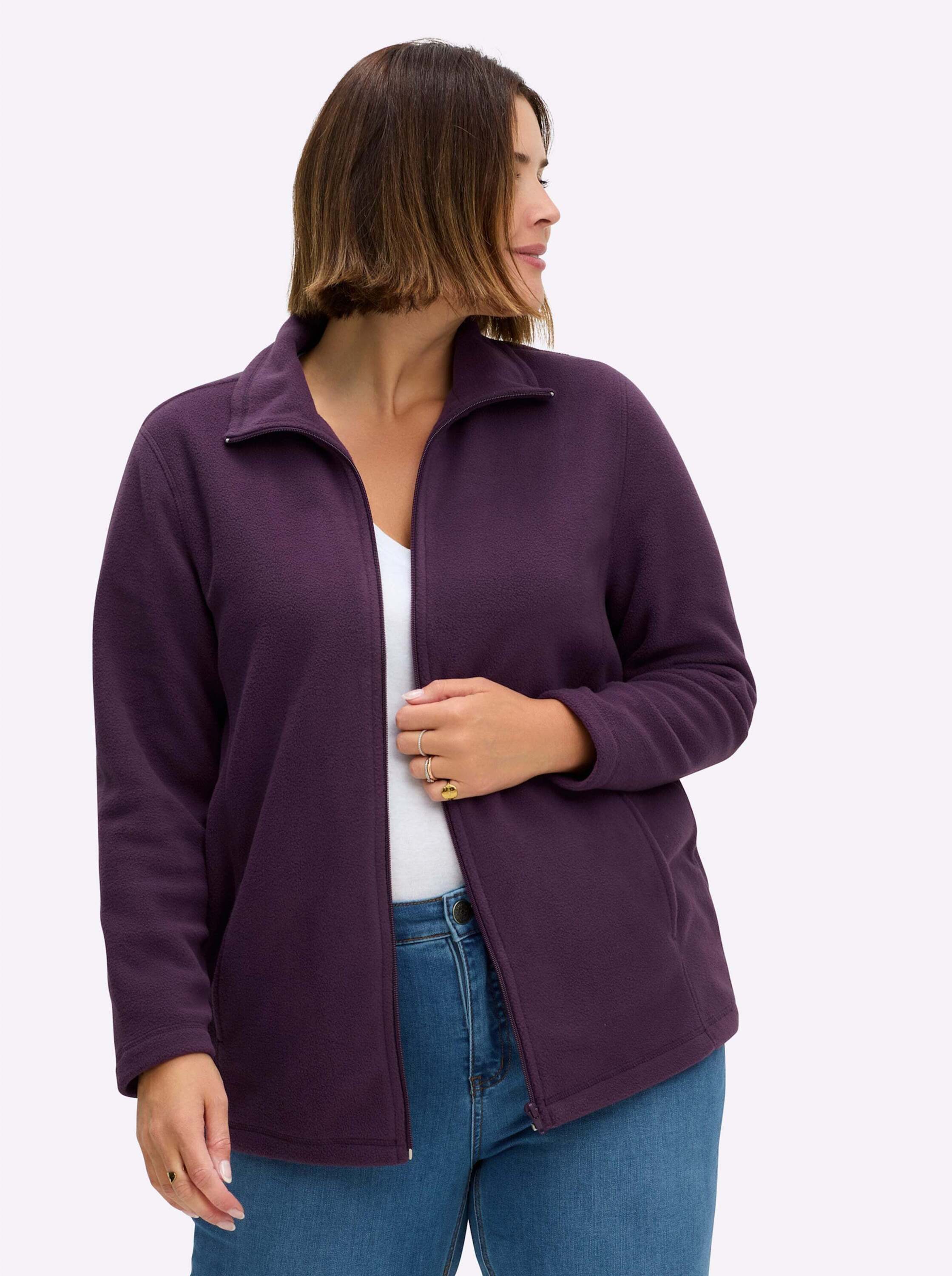 Sieh an! Fleecejacke Fleece-Jacke Langarm