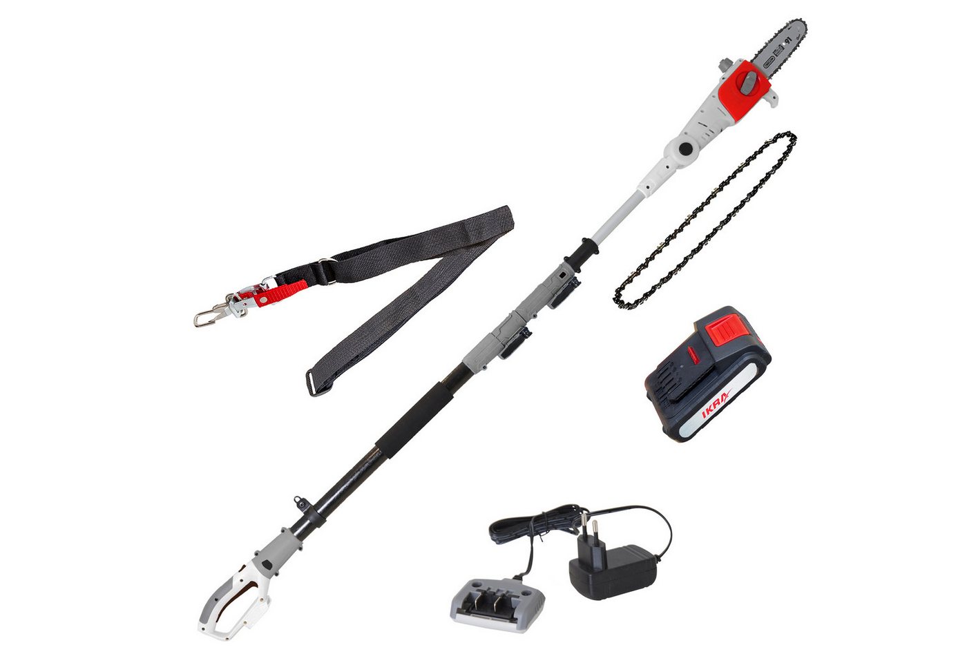 ikra GmbH Akku-Hochentaster ICPS 2020, bis 4 m Arbeitshöhe, (inkl. Akku & Ladegerät), 20 cm Sägelänge, bis 4m Arbeitshöhe, inkl. Ersatzkette