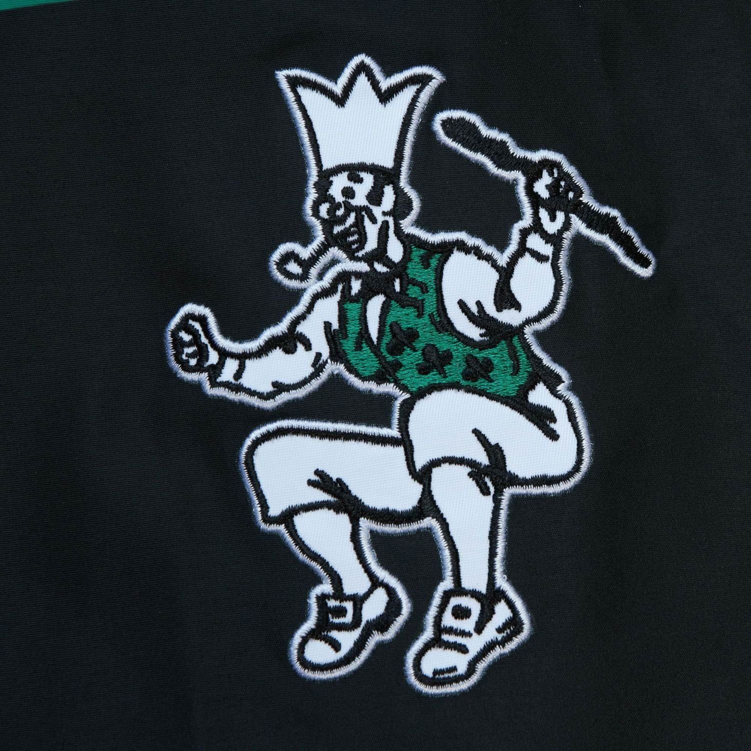 & Ness Logo Mitchell Up Windbreaker Boston Celtics Exploded