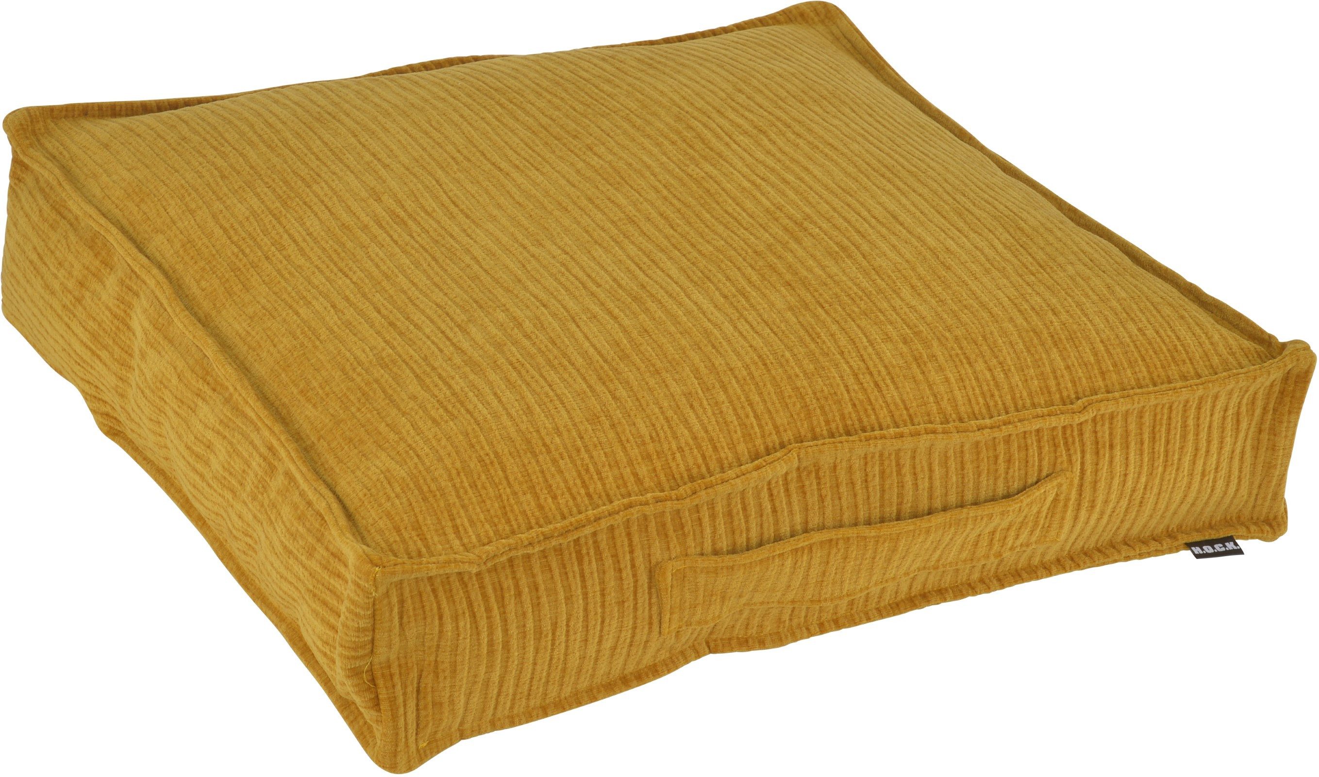 H.O.C.K. Sitzauflage Jonny, (1 St), Cordkissen inkl. Füllung, 50x50x10cm, Matratzenkissen, strukturiert