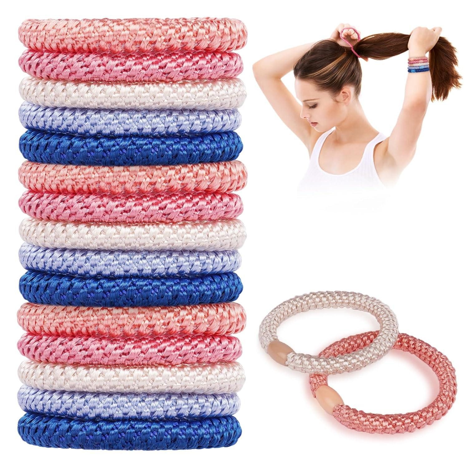 Haargummi 15 Stück Elastische Haargummis Zopfgummi Pferdeschwanz Halter für