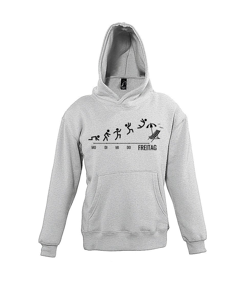 Kapuzenpullover Freitag Wochenende Kinder Hoodie Pullover