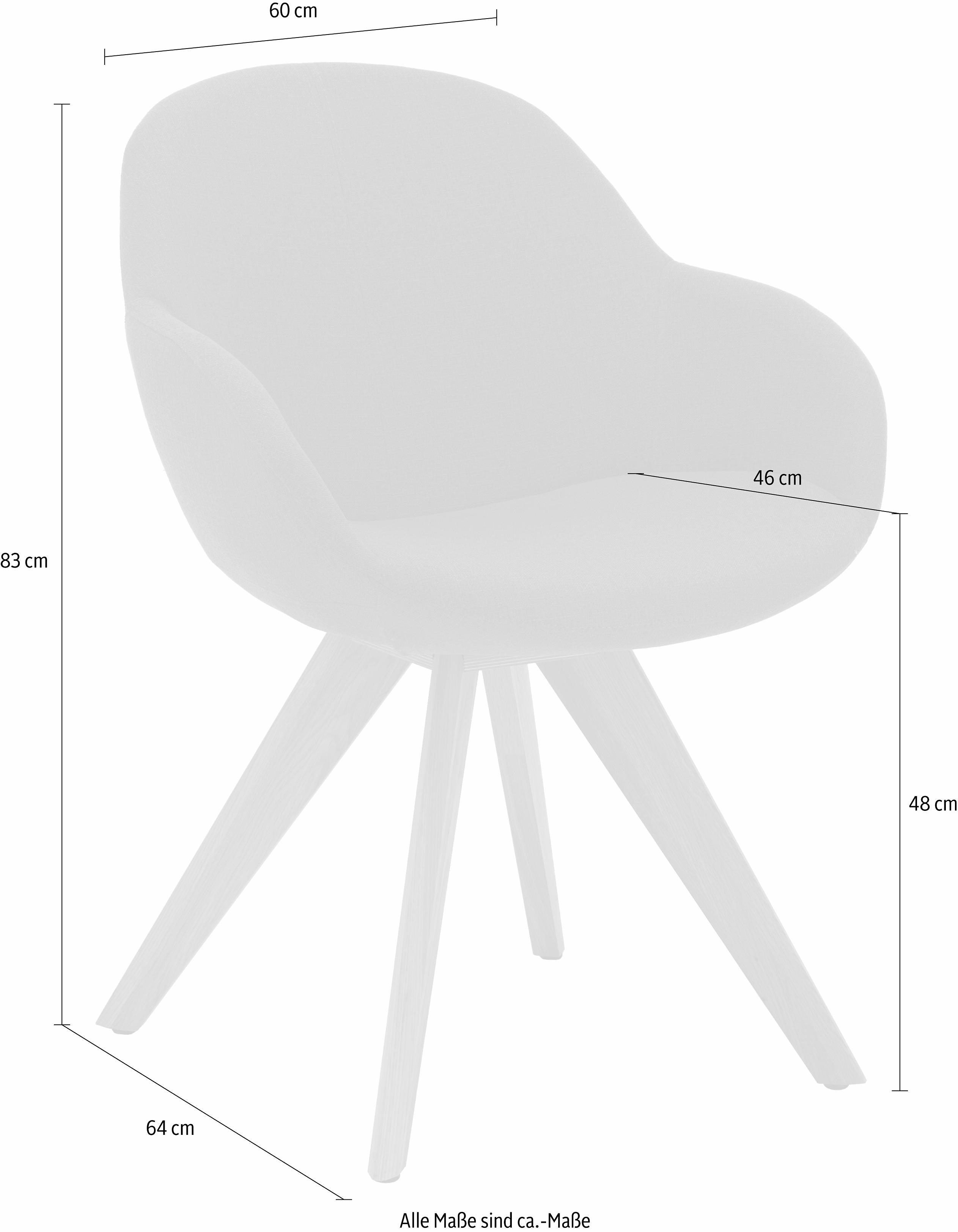 NIEHOFF SITZMÖBEL Schalenstuhl und Funktionen, 48 (2 Coppa 2er cm verschiedene grau Sitzhöhe Set, St), Farbvarianten