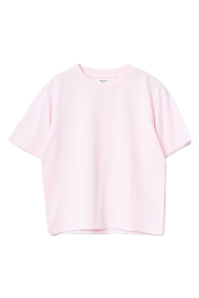 Gina Tricot T-Shirt Perfect tee - Kurzarm T-Shirt soft blush aus Baumwolle