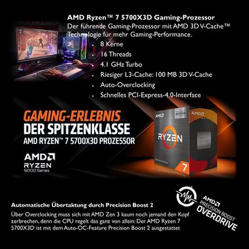 Meinpc RGB 5700X3D RTX 4060 Gaming-PC (AMD Ryzen 7 5700X3D, RTX 4060 8GB, 32 GB RAM, 2000 GB SSD, Luftkühlung, Gaming, Gamer, Ryzen 7 X3D, WiFi, Windows 11 Pro)