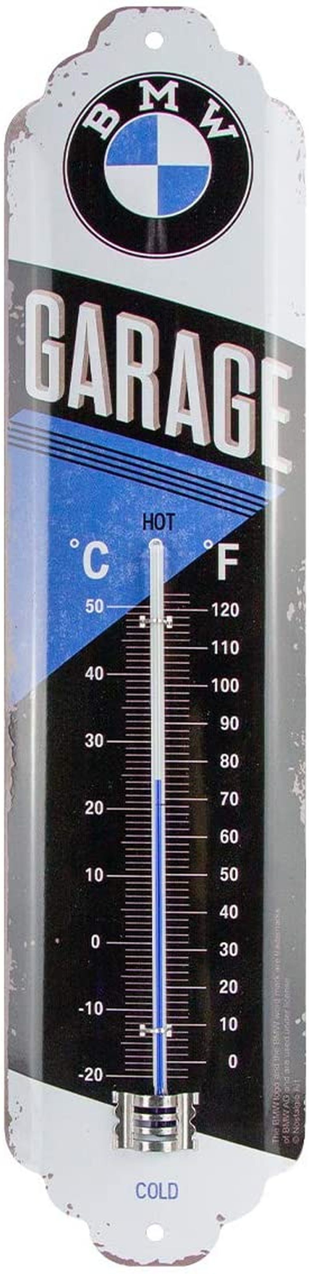 Nostalgic-Art Raumthermometer Retro Metall-Thermometer Innen Analog - BMW Garage