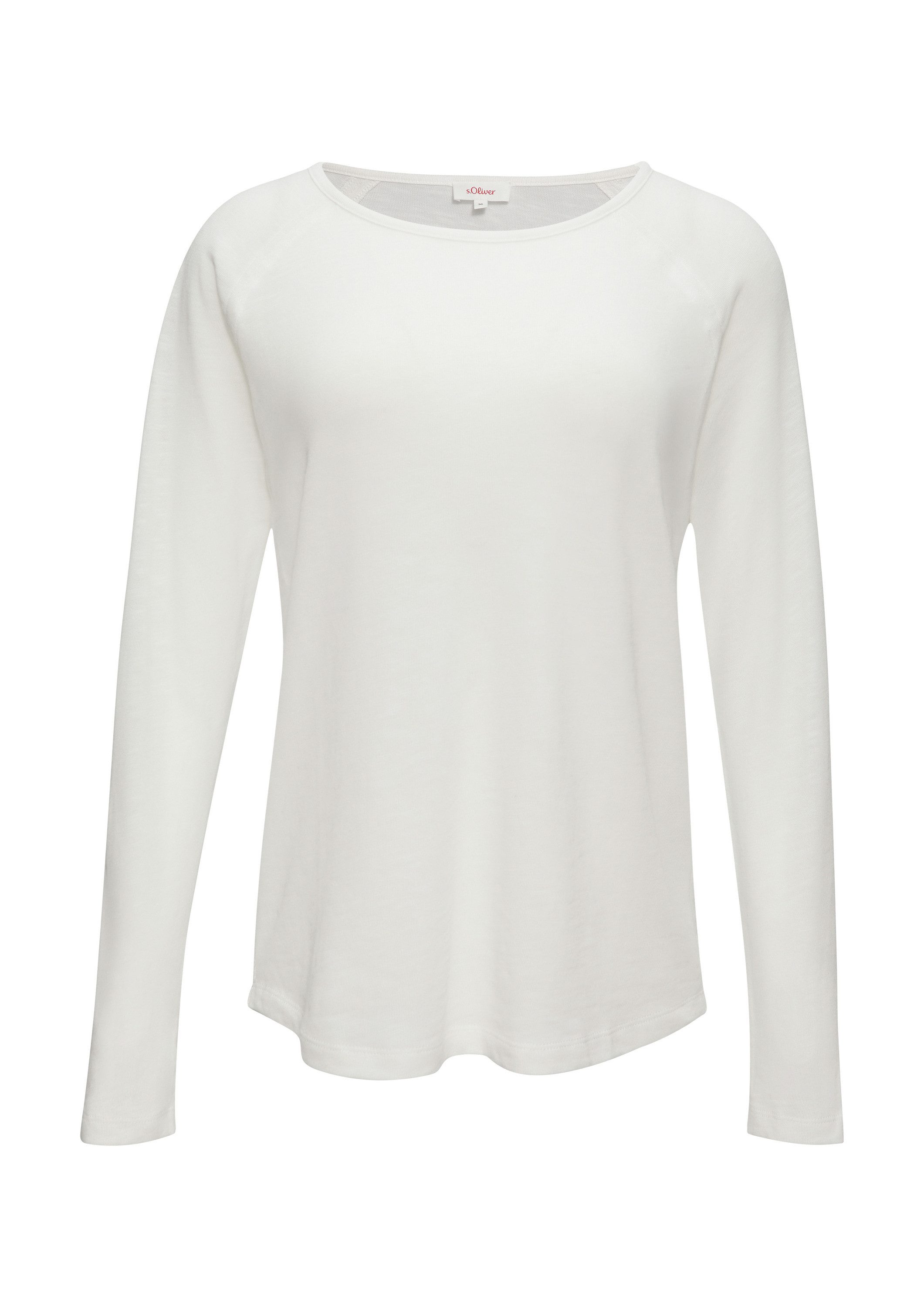 s.Oliver Langarmshirt T-Shirt Langarmshirt mit Flammgarnstruktur und Raglan günstig online kaufen