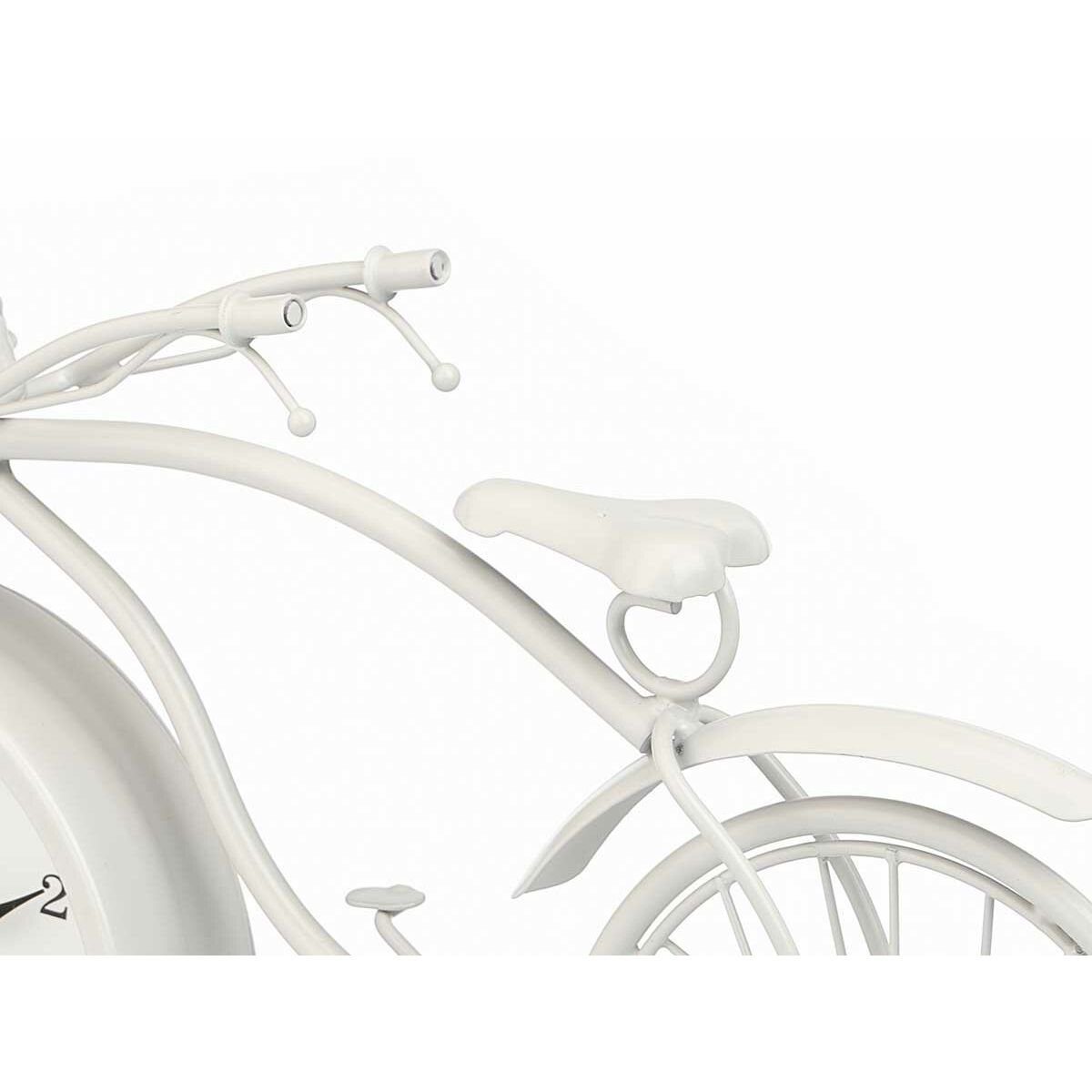 Weiß cm Tischuhr Decor x 4 Metall Fahrrad 36 Stück 22 Gift Uhr 7 x