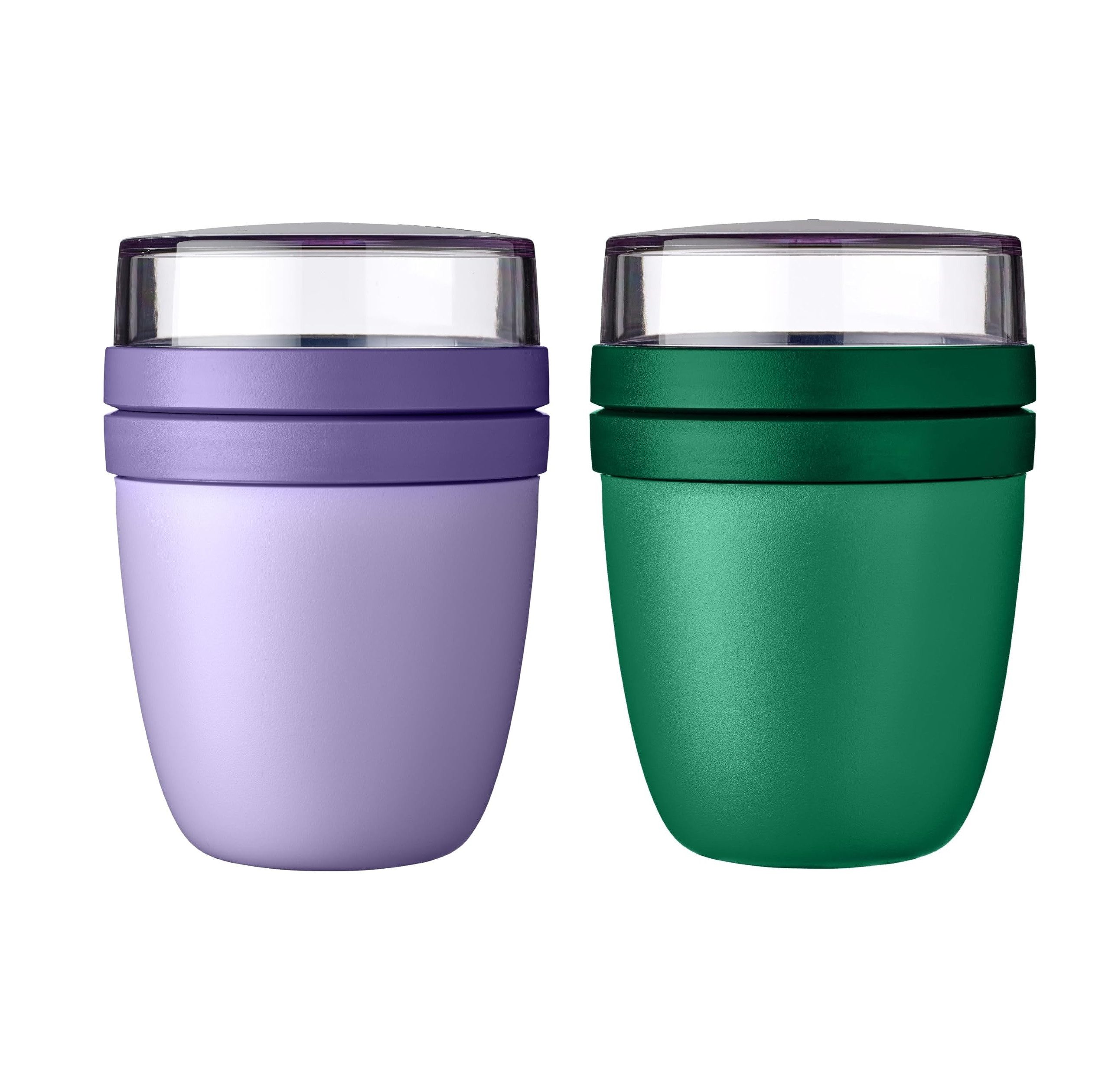 Lunchbox Lunchpot Mini Ellipse Mixed, Vivid Lilac & Green, 300 & 420 ml