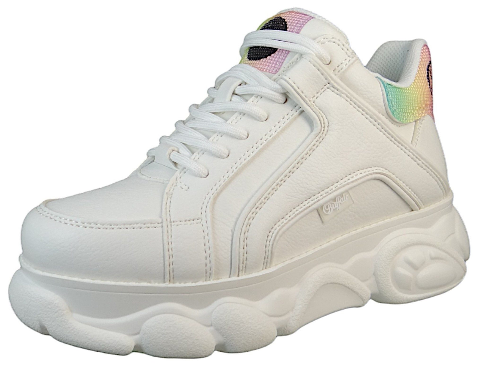 Buffalo 1636113 CLD Corin Offwhite/Rainbow Sneaker günstig online kaufen