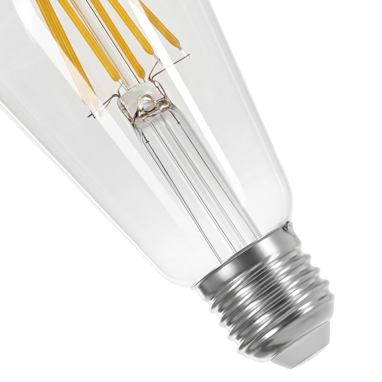 hofstein LED-Leuchtmittel 2er Set Glühbirne Warmweiß 6 Watt 800 Lumen, E27, 3000 Kelvin, Edison Vintage, Filament, Klar – Bild 4 von 5