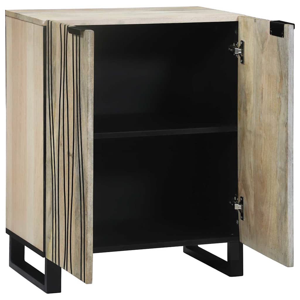 vidaXL Sideboard Sideboard Weiß 60 x 33,5 x 75 cm Massivholz (1 St)