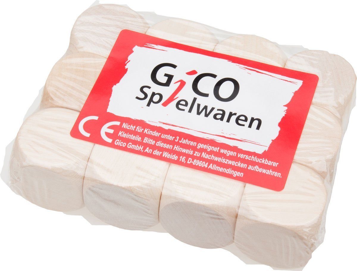 Thumbnail - GICO Bastelperlen 12 x Gico Blankowürfel, Holzwürfel mit 30 mm Kantenlänge 5970