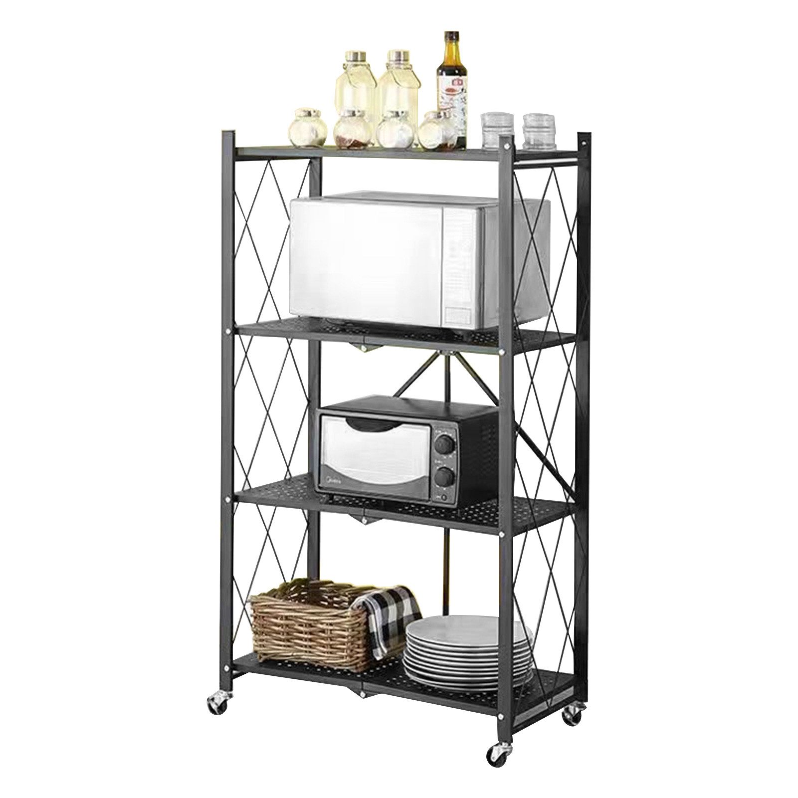 TWSOUL Standregal Klappbares Regal mit Rollen, günstig online kaufen