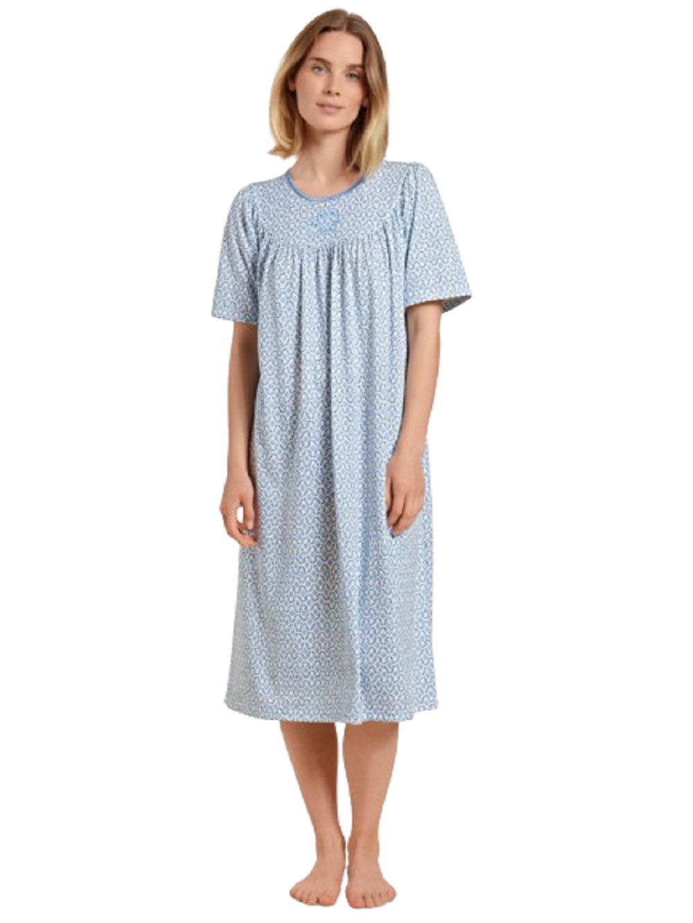 CALIDA Nachthemd Calida Nachthemd Kurzarm 34000 azurit blue (1 Stück, 1-tlg., 1 Stück)