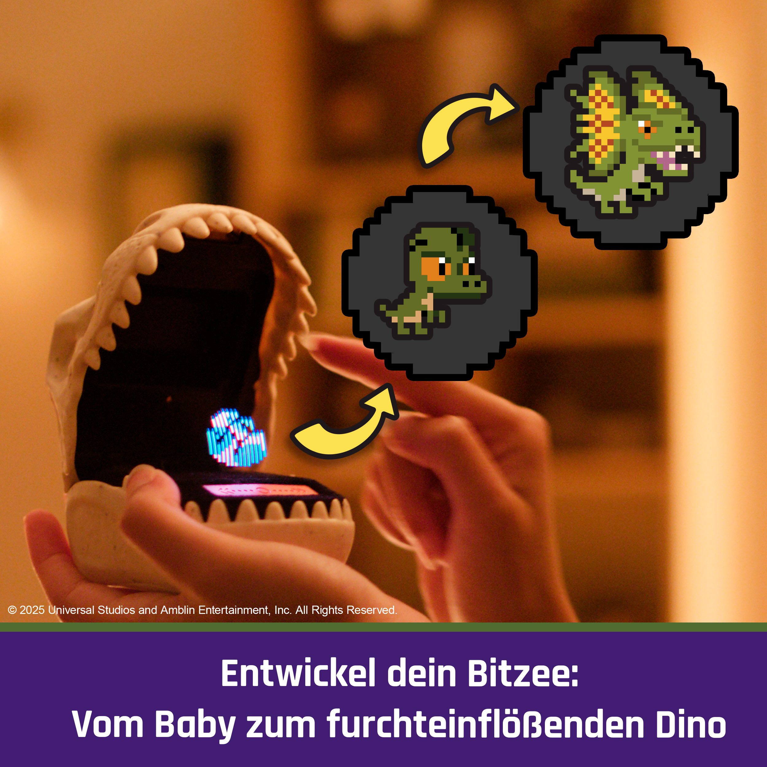 Spin Master Spielfigur Bitzee Jurassic World - Digitales interaktives Spielzeug
